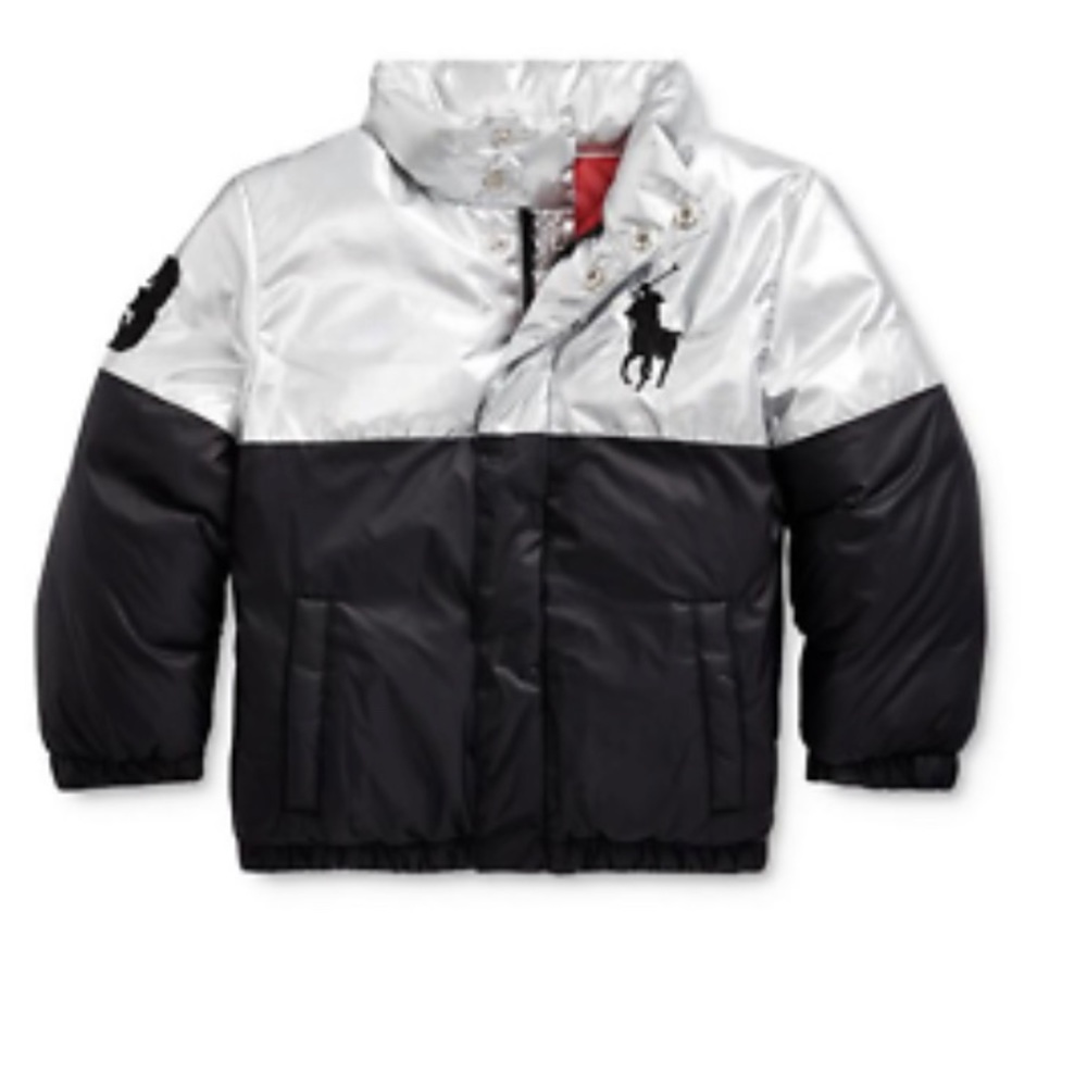 Toddler polo puff jacket